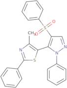 4-Methyl-2-phenyl-5-[1-phenyl-4-(phenylsulfonyl)-1H-pyrazol-5-yl]-1,3-thiazole