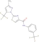 2-[3-Methyl-5-(trifluoromethyl)pyrazol-1-yl]-N-[3-(trifluoromethyl)phenyl]-1,3-thiazole-4-carboxam…