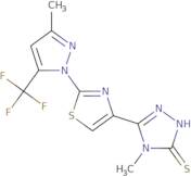 4-Methyl-5-{2-[3-methyl-5-(trifluoromethyl)-1H-pyrazol-1-yl]-1,3-thiazol-4-yl}-4H-1,2,4-triazole...