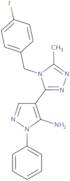 4-[4-(4-Fluorobenzyl)-5-methyl-4H-1,2,4-triazol-3-yl]-1-phenyl-1H-pyrazol-5-amine