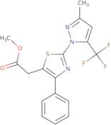 Methyl 2-{2-[3-methyl-5-(trifluoromethyl)-1H-pyrazol-1-yl]-4-phenyl-1,3-thiazol-5-yl}acetate