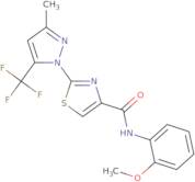 N-(2-Methoxyphenyl)-2-[3-methyl-5-(trifluoromethyl)-1H-pyrazol-1-yl]-1,3-thiazole-4-carboxamide