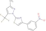 2-[3-Methyl-5-(trifluoromethyl)-1H-pyrazol-1-yl]-4-(3-nitrophenyl)-1,3-thiazole