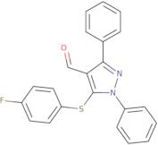 5-[(4-Fluorophenyl)sulfanyl]-1,3-diphenyl-1H-pyrazole-4-carbaldehyde