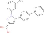 1-(3-Methylphenyl)-5-(4-phenylphenyl)-1H-pyrazole-3-carboxylic acid