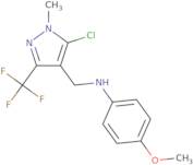 N-{[5-Chloro-1-methyl-3-(trifluoromethyl)-1H-pyrazol-4-yl]methyl}-4-methoxyaniline