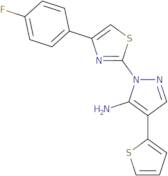 1-[4-(4-Fluorophenyl)-1,3-thiazol-2-yl]-4-(2-thienyl)-1H-pyrazol-5-amine