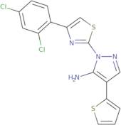 1-[4-(2,4-Dichlorophenyl)-1,3-thiazol-2-yl]-4-(2-thienyl)-1H-pyrazol-5-amine