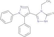 5-(1,5-Diphenyl-1H-pyrazol-4-yl)-4-ethyl-4H-1,2,4-triazole-3-thiol