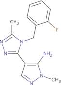 4-[4-(2-Fluorobenzyl)-5-methyl-4H-1,2,4-triazol-3-yl]-1-methyl-1H-pyrazol-5-amine