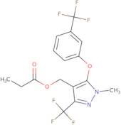 {1-Methyl-3-(trifluoromethyl)-5-[3-(trifluoromethyl)phenoxy]-1H-pyrazol-4-yl}methyl propionate