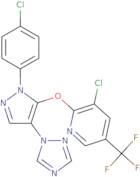 3-Chloro-2-[2-(4-chlorophenyl)-4-(1,2,4-triazol-1-yl)pyrazol-3-yl]oxy-5-(trifluoromethyl)pyridine