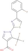 1-[4-(2-Fluorophenyl)-1,3-thiazol-2-yl]-5-(trifluoromethyl)-1H-pyrazole-4-carboxylic acid