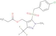 [5-[(4-Chlorobenzyl)sulfonyl]-1-methyl-3-(trifluoromethyl)-1H-pyrazol-4-yl]methyl propionate