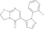 6-[1-(2-Fluorophenyl)-1H-pyrazol-5-yl]-2,3-dihydro-5H-[1,3]thiazolo[3,2-a]pyrimidin-5-one