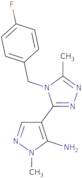 4-[4-(4-Fluorobenzyl)-5-methyl-4H-1,2,4-triazol-3-yl]-1-methyl-1H-pyrazol-5-amine