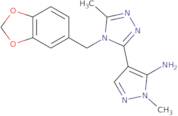 4-[4-(1,3-Benzodioxol-5-ylmethyl)-5-methyl-4H-1,2,4-triazol-3-yl]-1-methyl-1H-pyrazol-5-amine