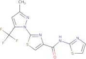 2-[3-Methyl-5-(trifluoromethyl)-1H-pyrazol-1-yl]-N-(1,3-thiazol-2-yl)-1,3-thiazole-4-carboxamide