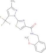 N-(2-Methoxybenzyl)-2-[3-methyl-5-(trifluoromethyl)-1H-pyrazol-1-yl]-1,3-thiazole-4-carboxamide