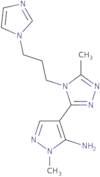 4-{4-[3-(1H-Imidazol-1-yl)propyl]-5-methyl-4H-1,2,4-triazol-3-yl}-1-methyl-1H-pyrazol-5-ylamine