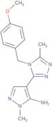 4-[4-(4-Methoxybenzyl)-5-methyl-4H-1,2,4-triazol-3-yl]-1-methyl-1H-pyrazol-5-amine