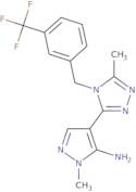 1-Methyl-4-{5-methyl-4-[3-(trifluoromethyl)benzyl]-4H-1,2,4-triazol-3-yl}-1H-pyrazol-5-amine