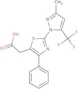 2-{2-[3-Methyl-5-(trifluoromethyl)-1H-pyrazol-1-yl]-4-phenyl-1,3-thiazol-5-yl}acetic acid