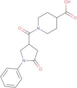 1-[(5-Oxo-1-phenylpyrrolidin-3-yl)carbonyl]piperidine-4-carboxylic acid