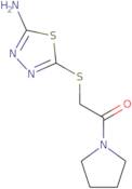 5-[(2-Oxo-2-pyrrolidin-1-ylethyl)thio]-1,3,4-thiadiazol-2-amine