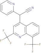 α-(2-Pyridinyl)-2,8-bis(trifluoromethyl)-4-quinolineacetonitrile