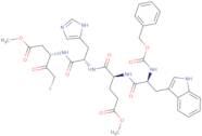 N-[(Phenylmethoxy)carbonyl]-L-tryptophyl-L-alpha-glutamyl-N-[(1S)-3-fluoro-1-(2-methoxy-2-oxoethyl)-2-oxopropyl]-L-histidinamide met hyl ester