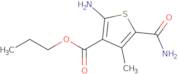 Propyl 2-amino-5-(aminocarbonyl)-4-methylthiophene-3-carboxylate