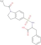 3-Phenyl-2-{[(1-propionyl-2,3-dihydro-1H-indol-5-yl)sulfonyl]amino}propanoic acid