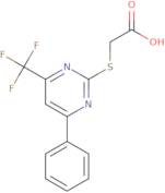 {[4-Phenyl-6-(trifluoromethyl)pyrimidin-2-yl]thio}acetic acid