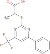 2-{[4-Phenyl-6-(trifluoromethyl)pyrimidin-2-yl]thio}propanoic acid