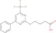 4-{[4-Phenyl-6-(trifluoromethyl)pyrimidin-2-yl]thio}butanoic acid
