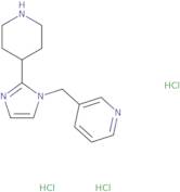 3-[(2-Piperidin-4-yl-1H-imidazol-1-yl)methyl]pyridine trihydrochloride