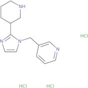 3-[(2-Piperidin-3-yl-1H-imidazol-1-yl)methyl]pyridine trihydrochloride