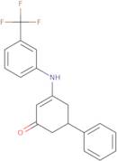 5-Phenyl-3-((3-(trifluoromethyl)phenyl)amino)cyclohex-2-en-1-one