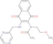 N-(1,4-dioxo-3-(pyrazin-2-ylmethylamino)-1,4-dihydronaphthalen-2-yl)-N-(2-methoxyethyl)acetamide