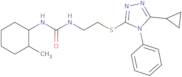 3-{2-[(5-Cyclopropyl-4-phenyl-4H-1,2,4-triazol-3-yl)sulfanyl]ethyl}-1-(2-methylcyclohexyl)urea