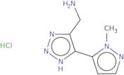 [5-(1-Methyl-1H-pyrazol-5-yl)-1H-1,2,3-triazol-4-yl]methanamine hydrochloride