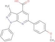 6-(4-Methoxyphenyl)-3-methyl-1-phenyl-1H-pyrazolo[3,4-b]pyridine-4-carboxylic acid