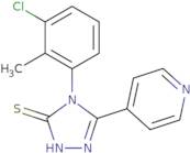 4-(3-Chloro-2-methylphenyl)-5-(pyridin-4-yl)-4H-1,2,4-triazole-3-thiol