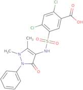 2,4-Dichloro-5-[(1,5-dimethyl-3-oxo-2-phenyl-2,3-dihydro-1H-pyrazol-4-yl)sulfamoyl]benzoicacid