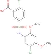 2-Chloro-5-[(5-chloro-2,4-dimethoxyphenyl)sulfamoyl]benzoic acid