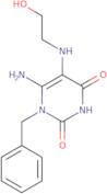 6-Amino-1-benzyl-5-[(2-hydroxyethyl)amino]-1,2,3,4-tetrahydropyrimidine-2,4-dione