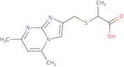 2-[({5,7-Dimethylimidazo[1,2-a]pyrimidin-2-yl}methyl)sulfanyl]propanoic acid