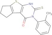 11-(2-Methylphenyl)-10-sulfanyl-7-thia-9,11-diazatricyclo[6.4.0.0,2,6]dodeca-1(8),2(6),9-trien-1...