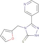 4-(Furan-2-ylmethyl)-5-(pyridin-3-yl)-4H-1,2,4-triazole-3-thiol